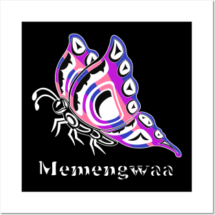 Memengwaa (Butterfly) Genderfluid Pride Posters and Art